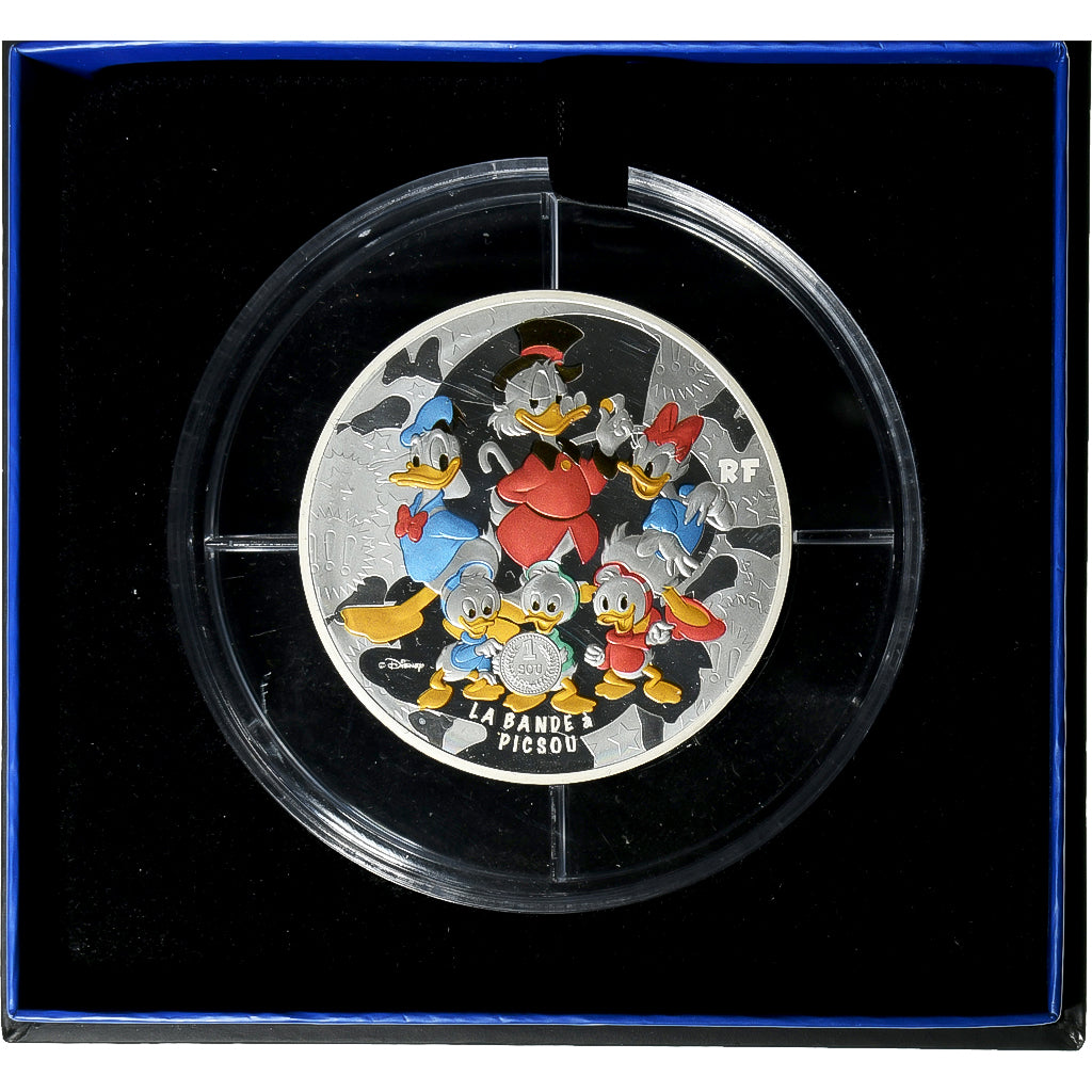 France, 50 Euro / 5 Oz, La Bande à Picsou, Jeunesse de Picsou, BE, Colorized