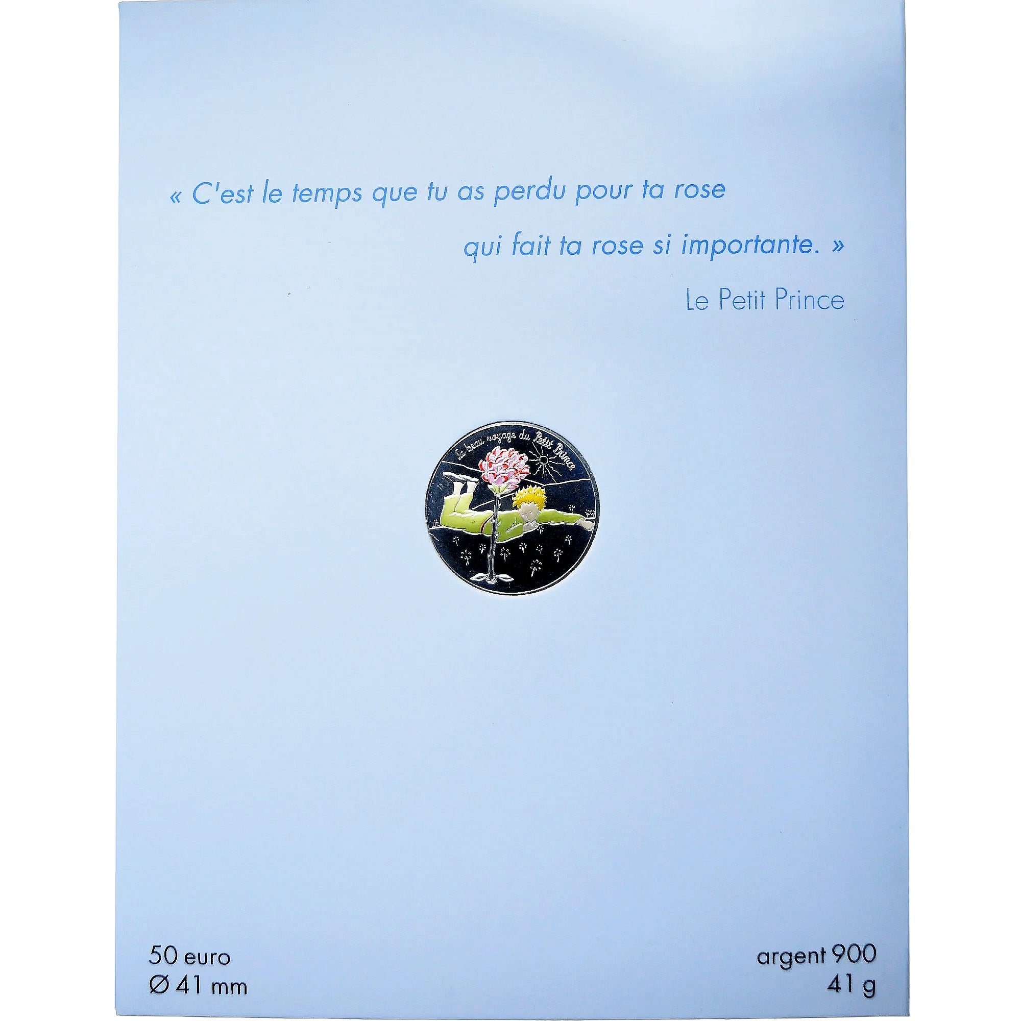 Francia, 50 Euro, Le beau voyage du Petit Prince - rose, 2016, MDP, Plata, FDC