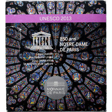France, 50 Euro / 5 Oz, 850 ans Notre-Dame de Paris, Proof, Colorized, 2013