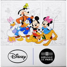 France, 50 Euro / 5 Oz, Mickey et ses amis, BE, Colorized, 2018, MDP, Argent