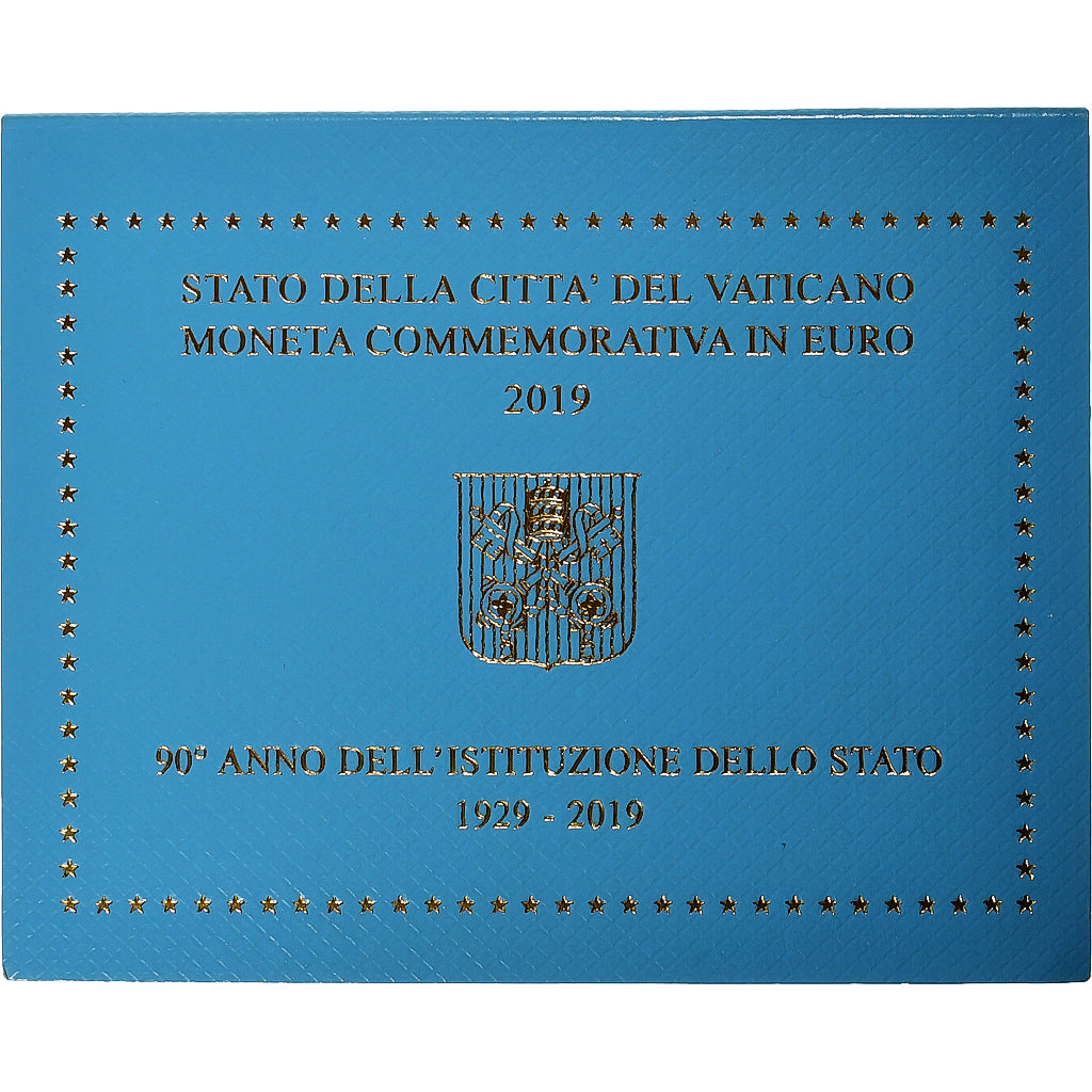 Vaticaan, 2 Euro, Pape François, 90 ans de la fondation de l'état du Vatican