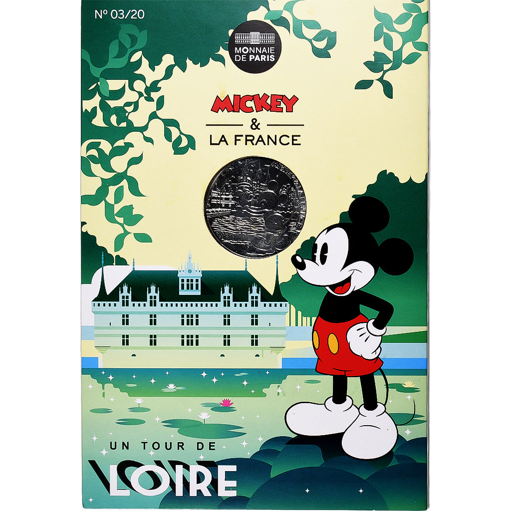 France, 10 Euro, Mickey Un tour de Loire, 2018, MDP, Silver, MS(63)