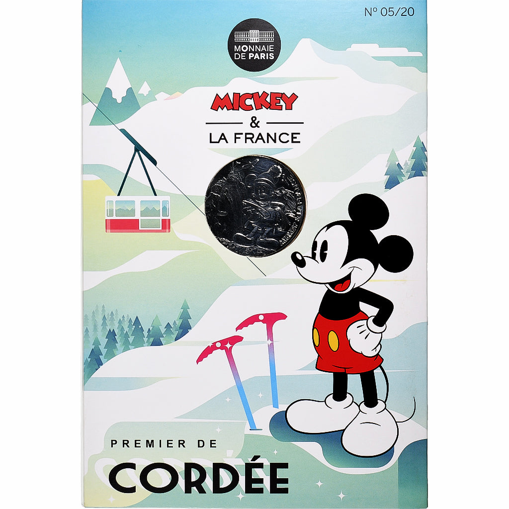 Francia, 10 Euro, Mickey Premier de cordée, 2018, MDP, Plata, SC