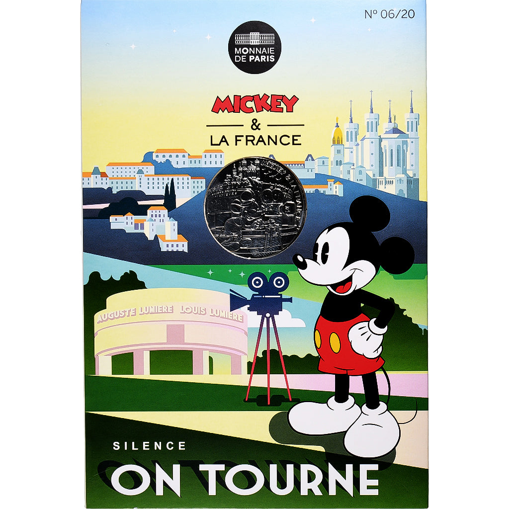 France, 10 Euro, Mickey Silence on tourne, 2018, MDP, Silver, MS(63)