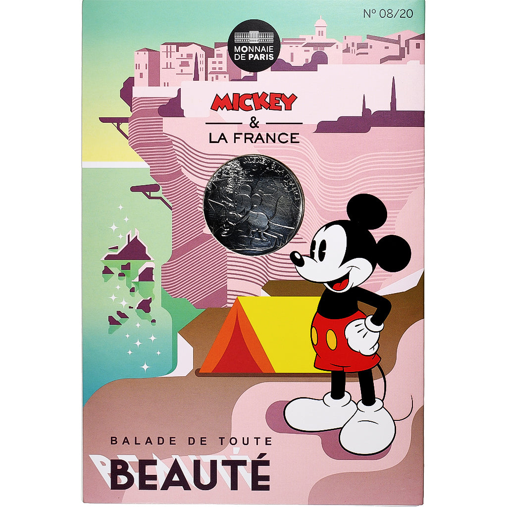 Francja, 10 Euro, Mickey Balade de toute beauté, 2018, MDP, Srebro, MS(63)