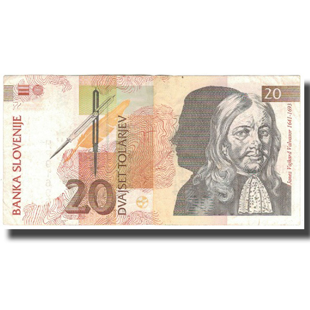 Banknote, Slovenia, 20 Tolarjev, 1992-01-15, KM:12a, EF(40-45)
