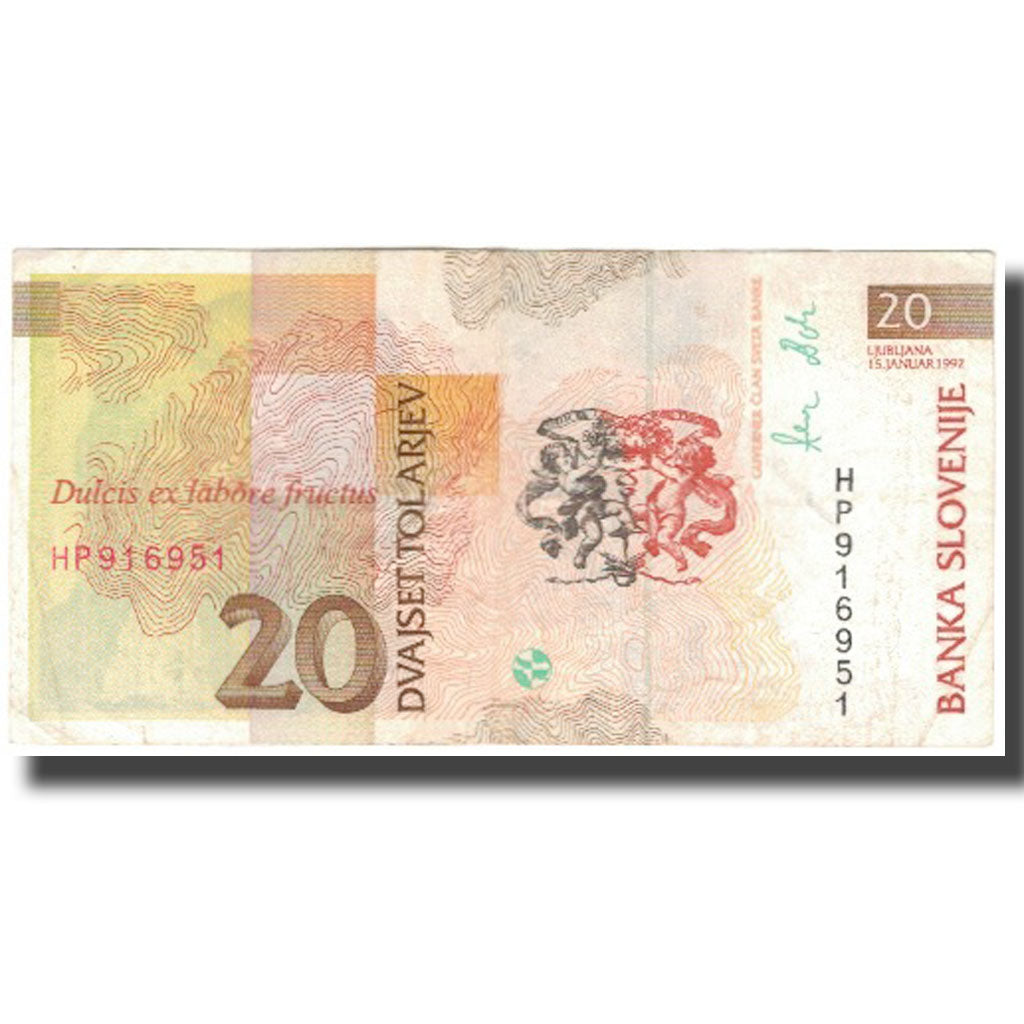 Banknote, Slovenia, 20 Tolarjev, 1992-01-15, KM:12a, EF(40-45)