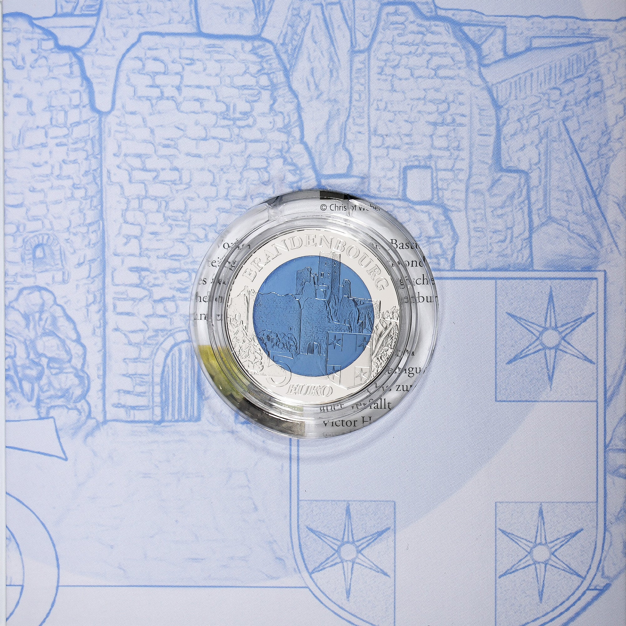 Luxemburg, Henri, 5 Euro, Château de Brandenbourg, PP, 2015, Bi-Metallic, STGL