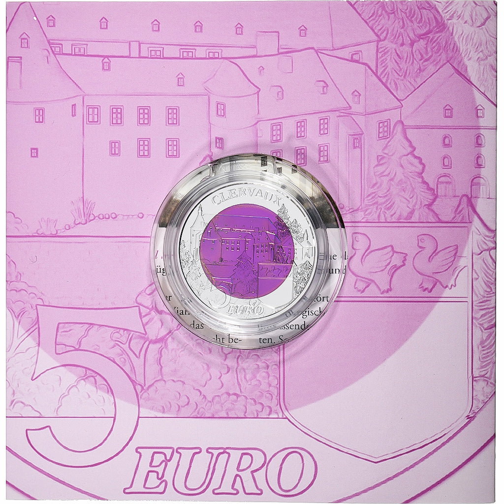 Luxembourg, Henri, 5 Euro, Château de Clervaux, Proof, 2016, Bi-Metallic