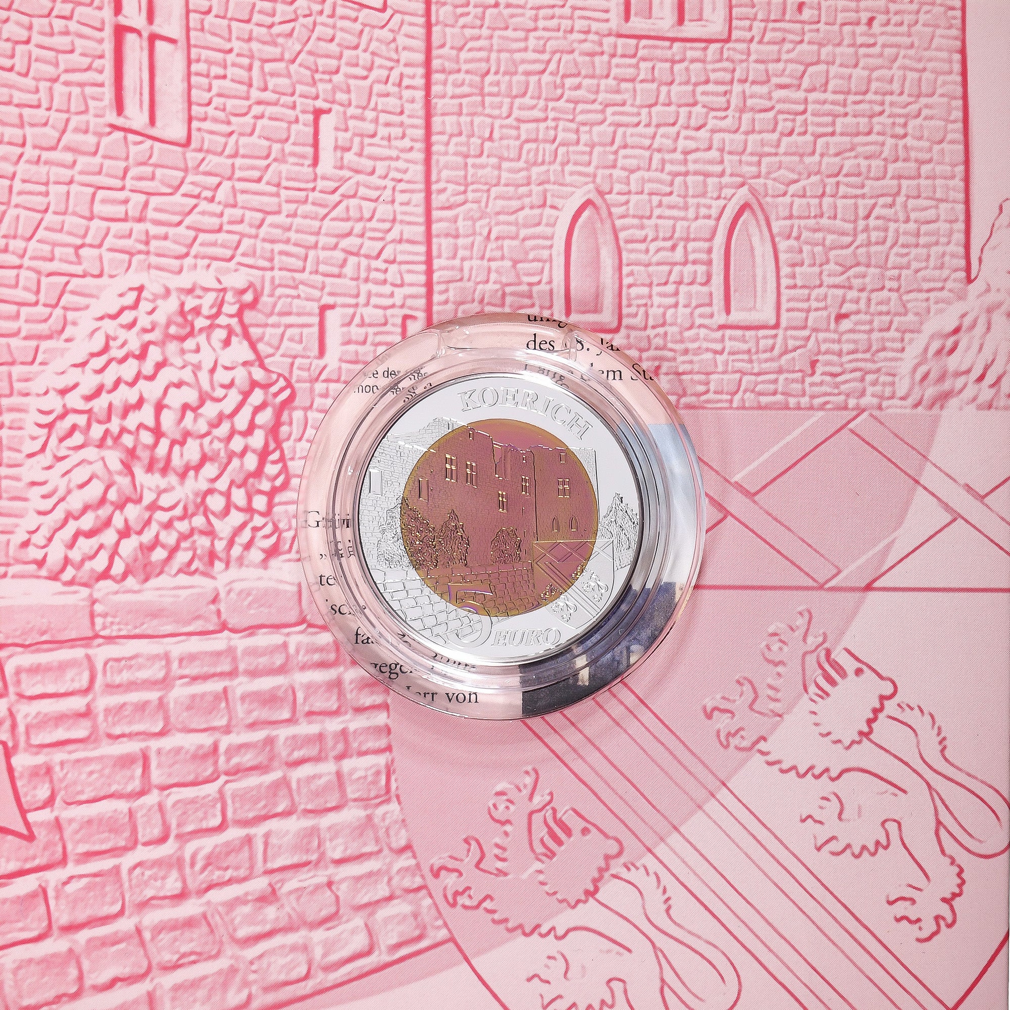 Lussemburgo, Henri, 5 Euro, Château de Koerich, FS, 2018, Bi-metallico, FDC