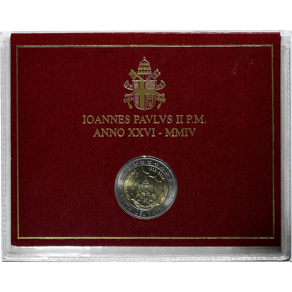 Vatican, John Paul II, 2 Euro, Foundation of the Vatican, 75th Anniversary, BU