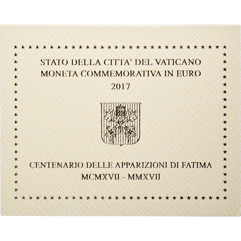 Vatican, Francis, 2 Euro, Centenary of the Fatima apparitions, BU, 2017, Rome