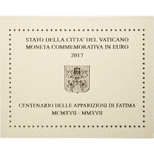 Vatican, Francis, 2 Euro, Centenary of the Fatima apparitions, BU, 2017, Rome