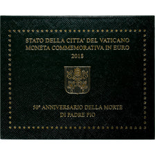Vaticano, Francis, 2 Euro, 50th Anniversary of the death of Padre Pio, BU, 2018