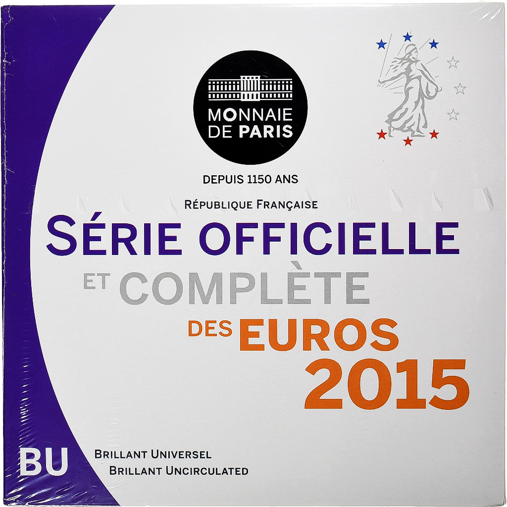 Frankrijk, Coffret 1c. à 2€, BU, 2015, MDP, n.v.t., FDC