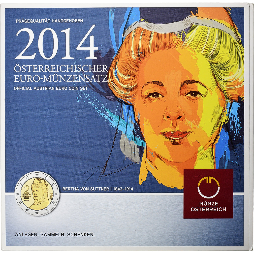 Österreich, Set 1 ct. - 2 Euro, 2014, Vienna, STGL