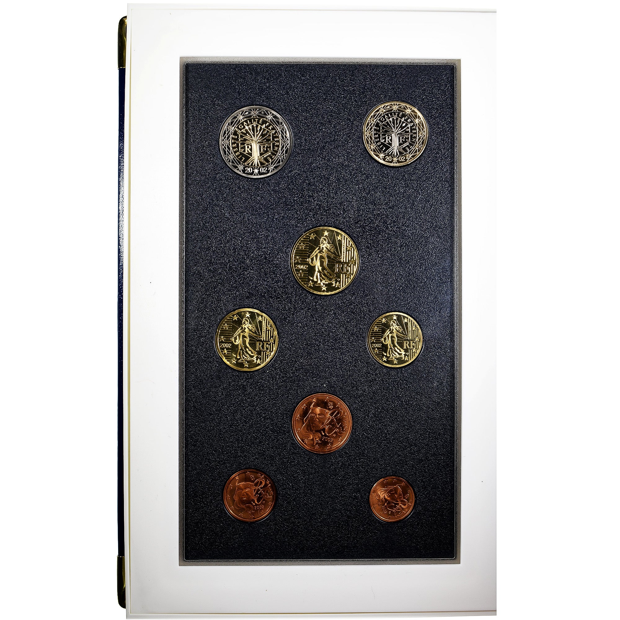 Francja, Coffret 1c. à 2€, Proof, 2002, MDP, ND, MS(65-70)