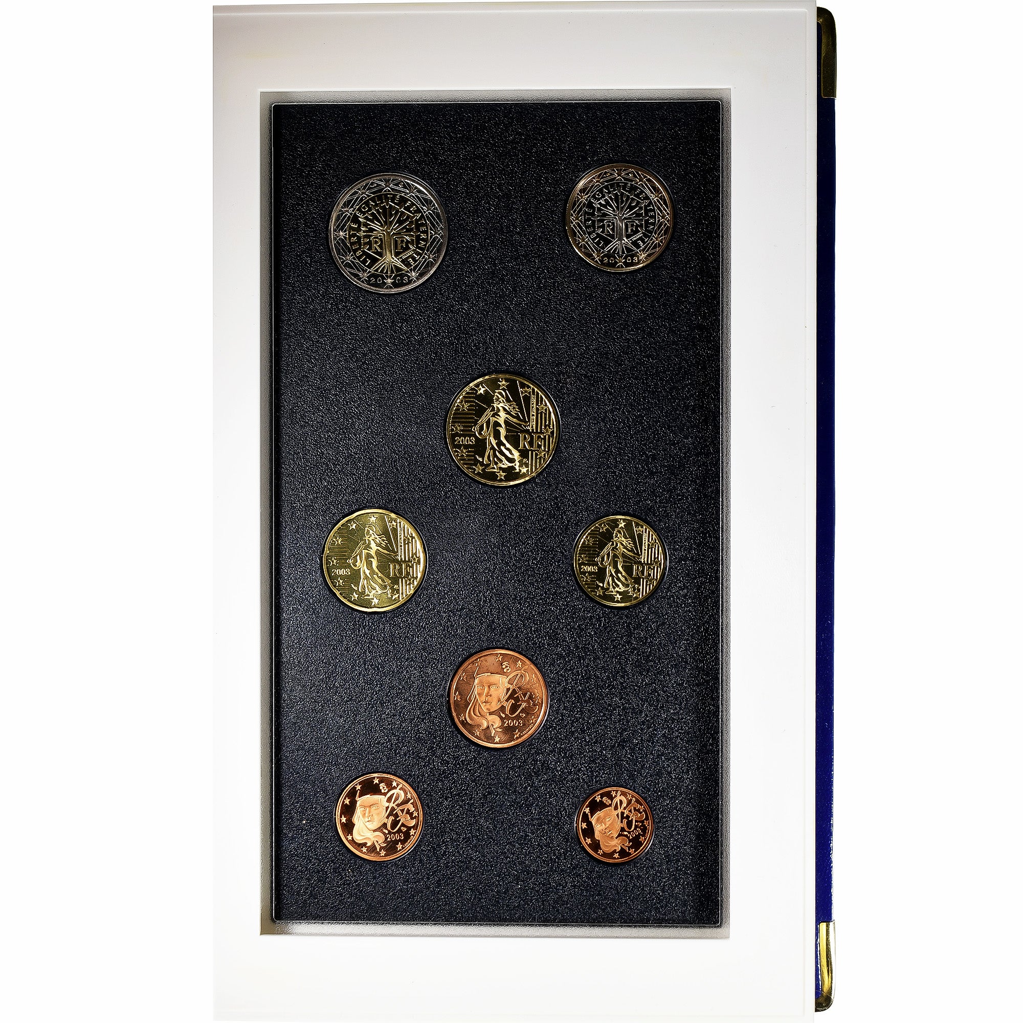 France, Coffret 1c. à 2€, Proof, 2003, MDP, MS(65-70)