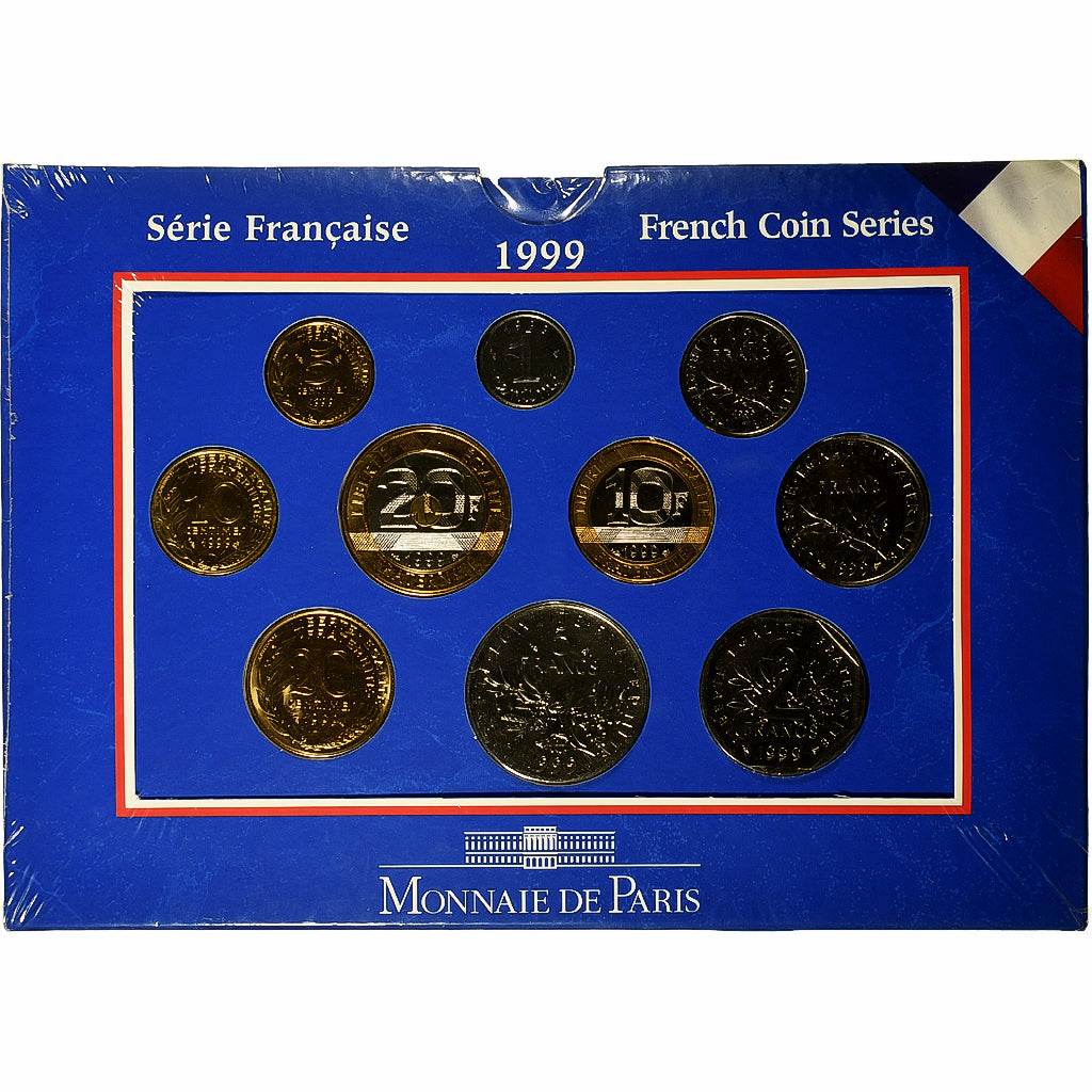 Francia, Coffret 1 c. à 20 frs., 1999, MDP, BU, Sin información, FDC
