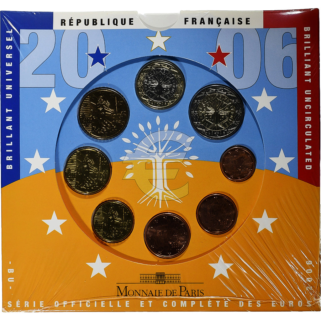 France, Coffret 1c. à 2€, BU, 2006, MDP, MS(65-70)