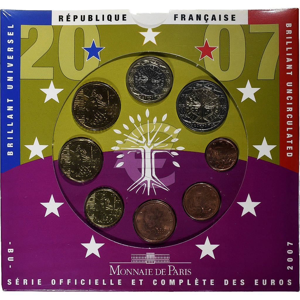 Frankrijk, Coffret 1c. à 2€, BU, 2007, MDP, n.v.t., FDC