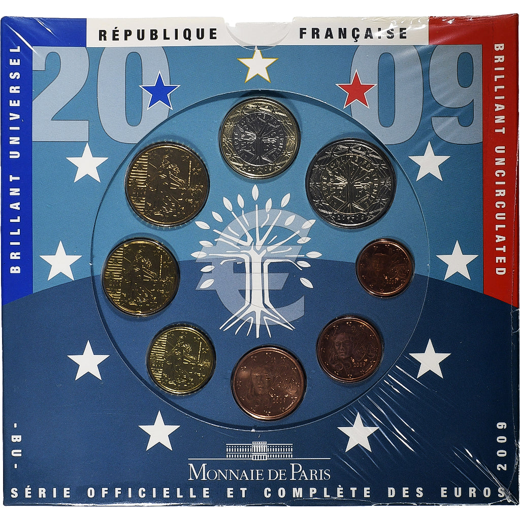 Frankrijk, Coffret 1c. à 2€, BU, 2009, MDP, n.v.t., FDC