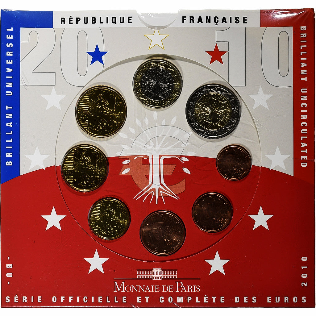 France, Coffret 1c. à 2€, BU, 2010, MDP, MS(65-70)