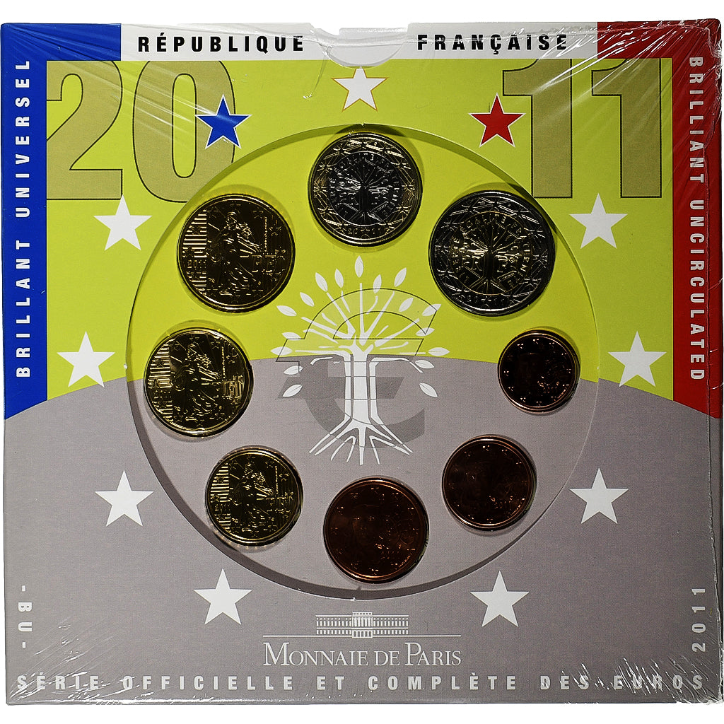 France, Coffret 1c. à 2€, BU, 2011, MDP, MS(65-70)
