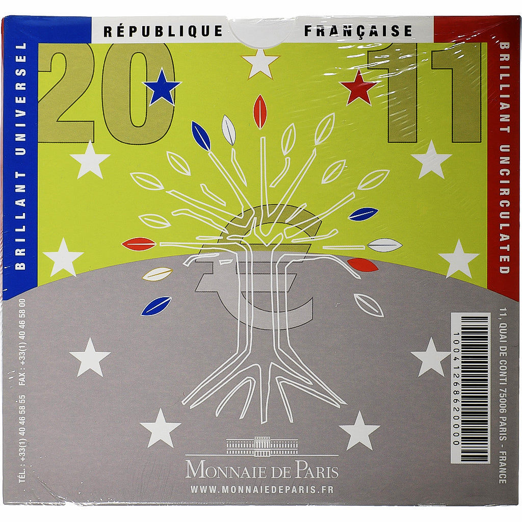 France, Coffret 1c. à 2€, BU, 2011, MDP, MS(65-70)