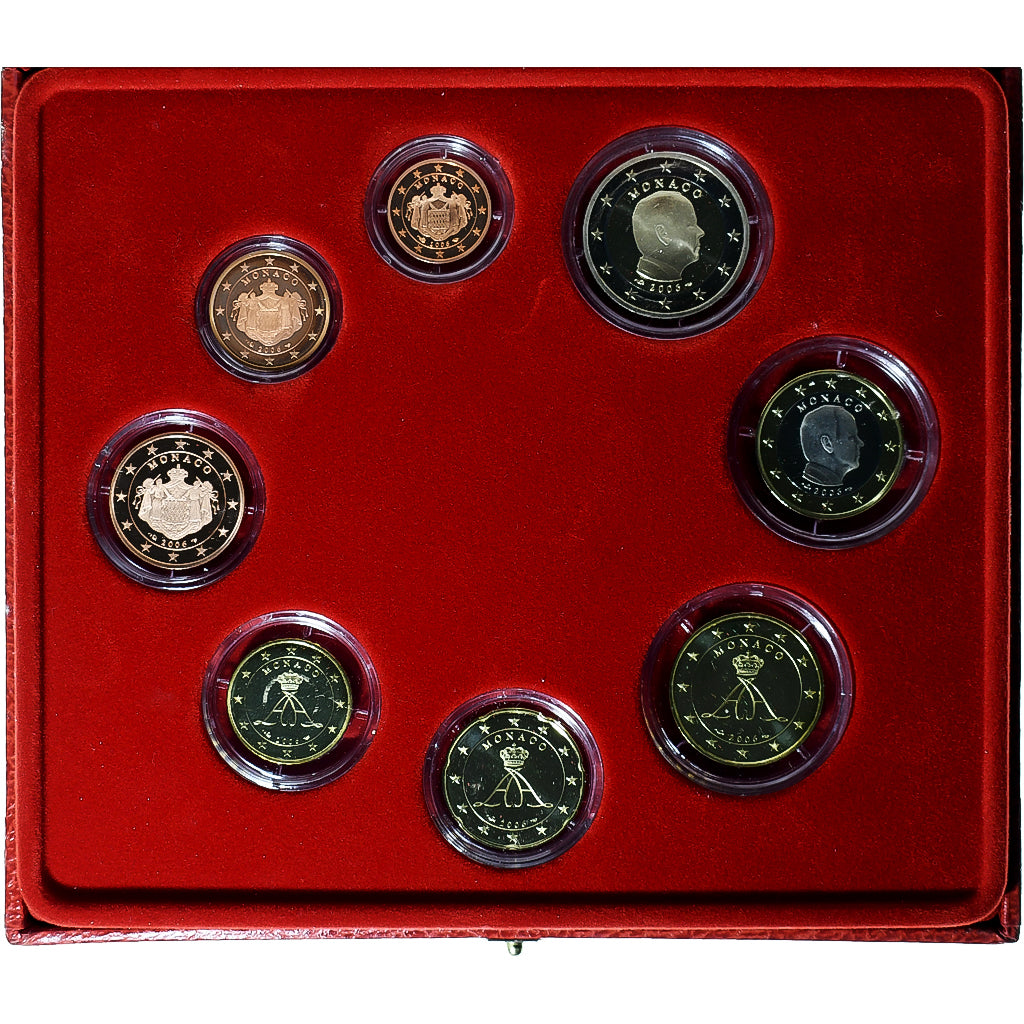 Monaco, Albert II, Coffret 1c. à 2€, Proof, 2006, MDP, MS(65-70)