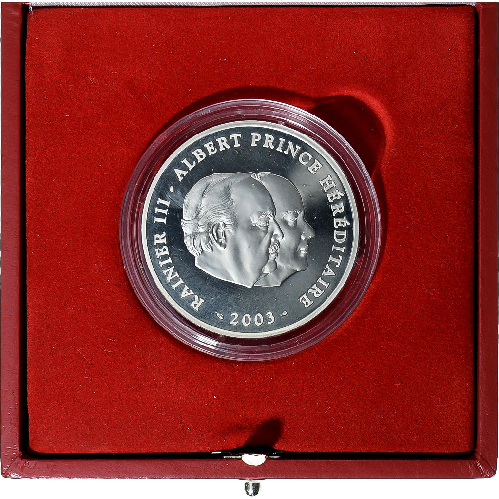 Monaco, Rainier III & Albert, 10 Euro, FS, 2003, MDP, Argento, FDC
