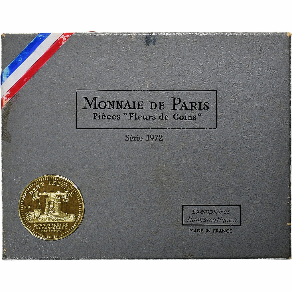 France, Coffret 1 c. à 10 frs., 1972, MDP, série FDC, MS(65-70)
