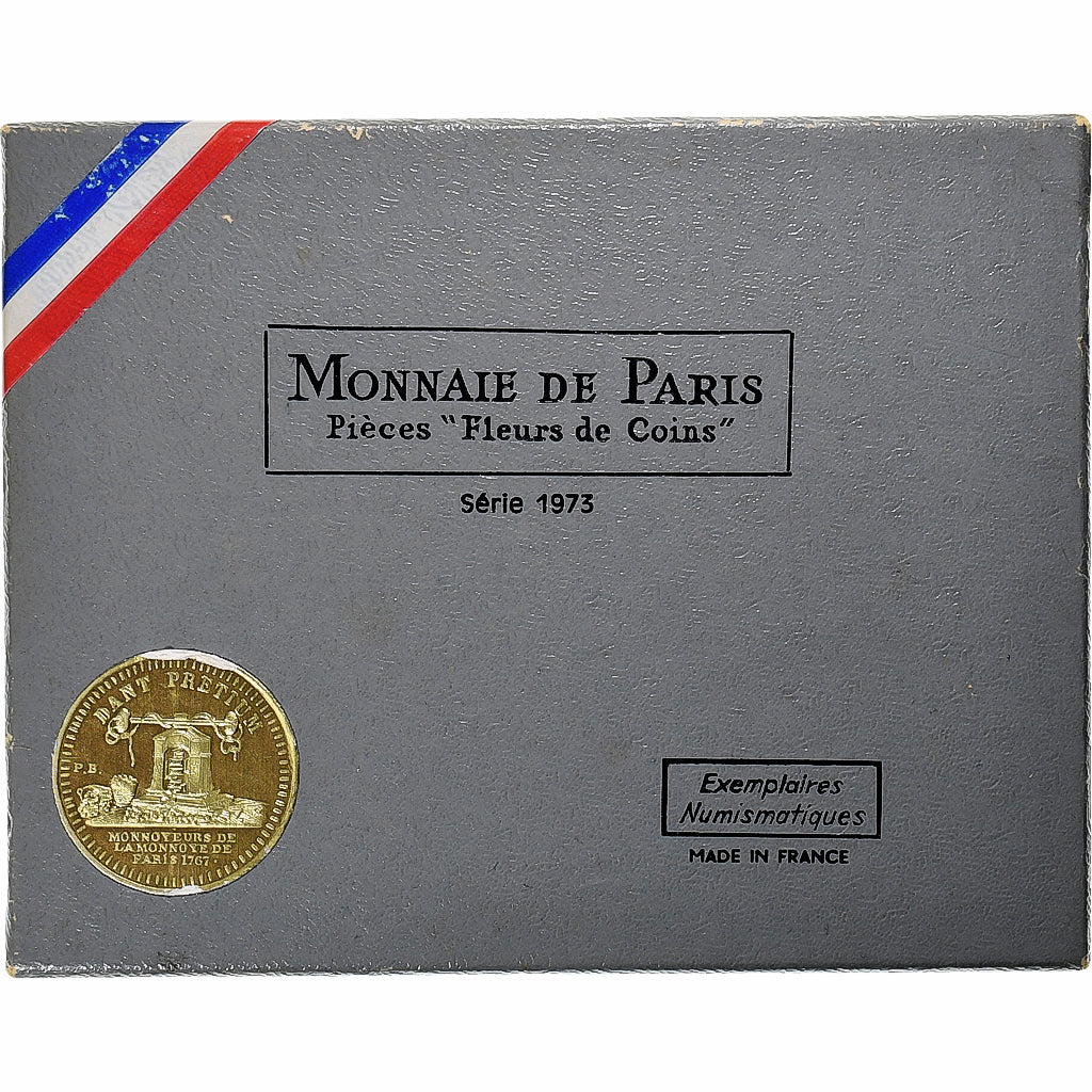 France, Coffret 1 c. à 10 frs., 1973, MDP, série FDC, MS(65-70)