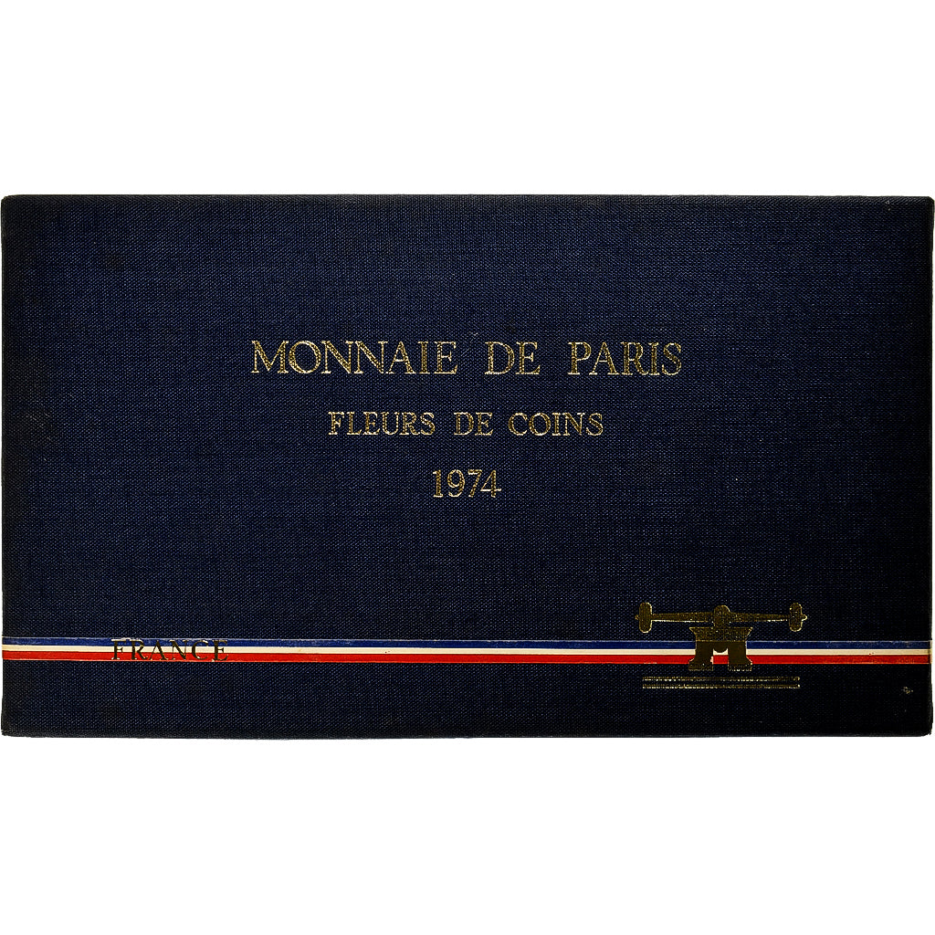 France, Coffret 1 c. à 50 frs., 1974, MDP, série FDC, MS(65-70)