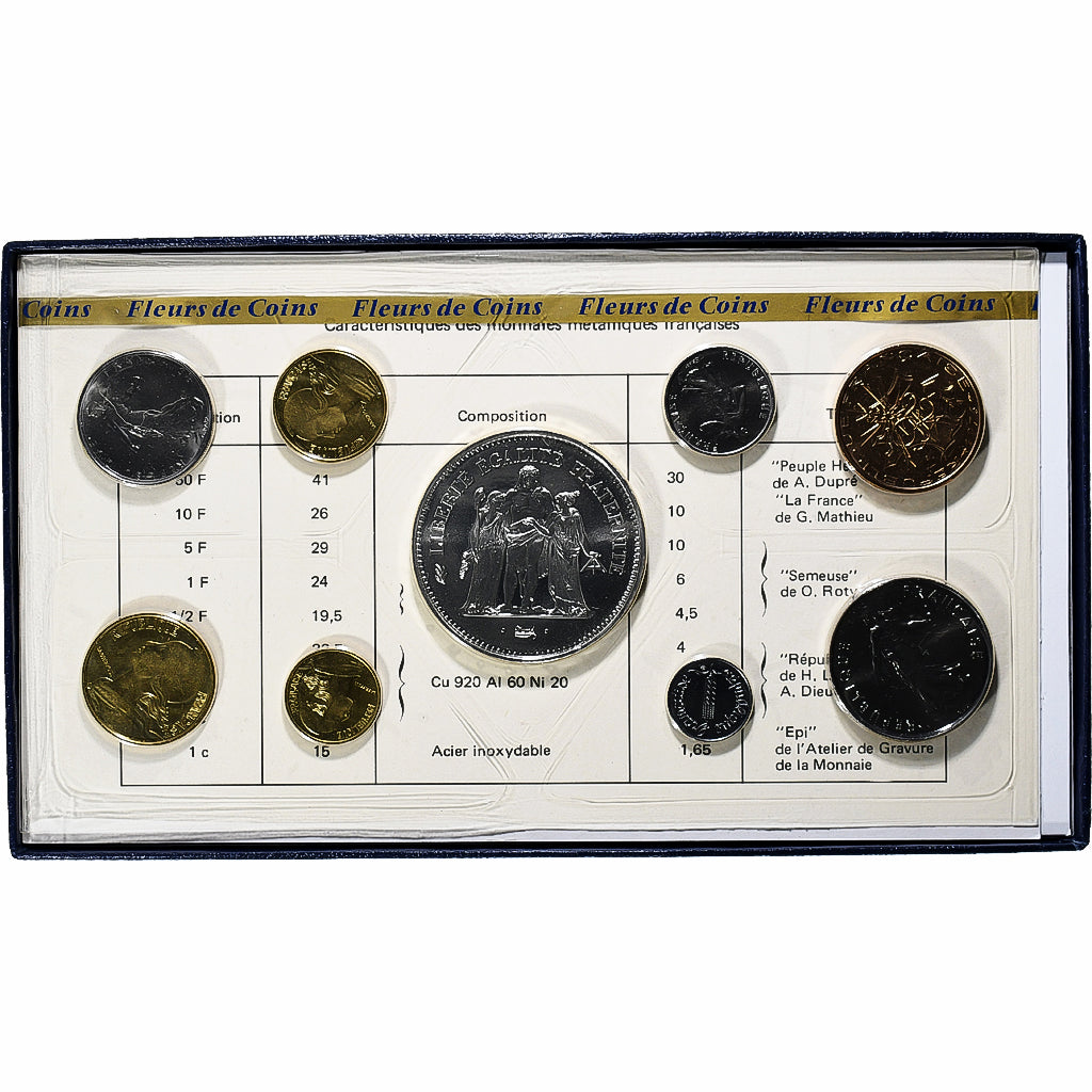 Francia, Coffret 1 c. à 50 frs., 1976, MDP, série FDC, N.C., FDC