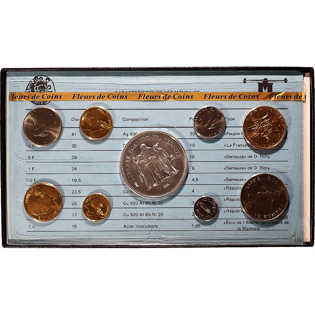 Francia, Coffret 1 c. à 50 frs., 1978, MDP, série FDC, N.C., FDC