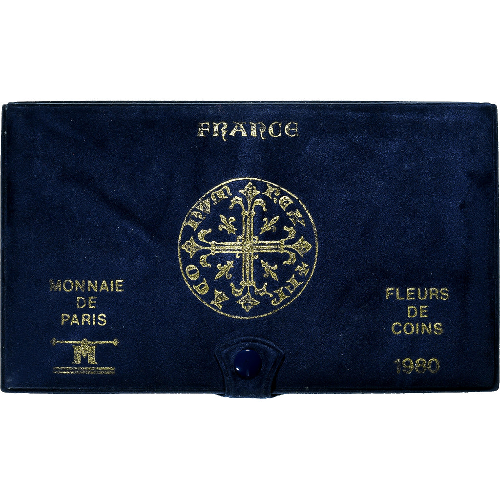 France, Coffret 1 c. à 50 frs., 1980, MDP, série FDC, MS(65-70)