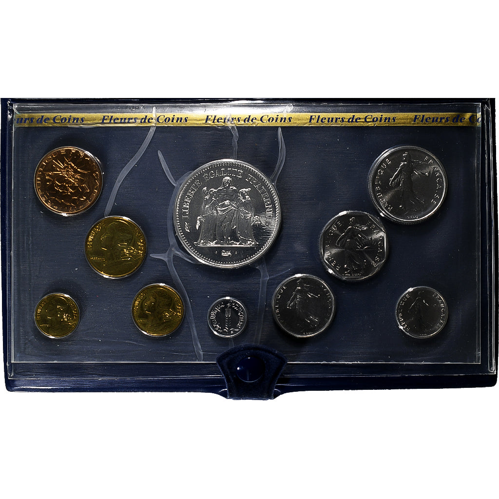 France, Coffret 1 c. à 50 frs., 1980, MDP, série FDC, MS(65-70)