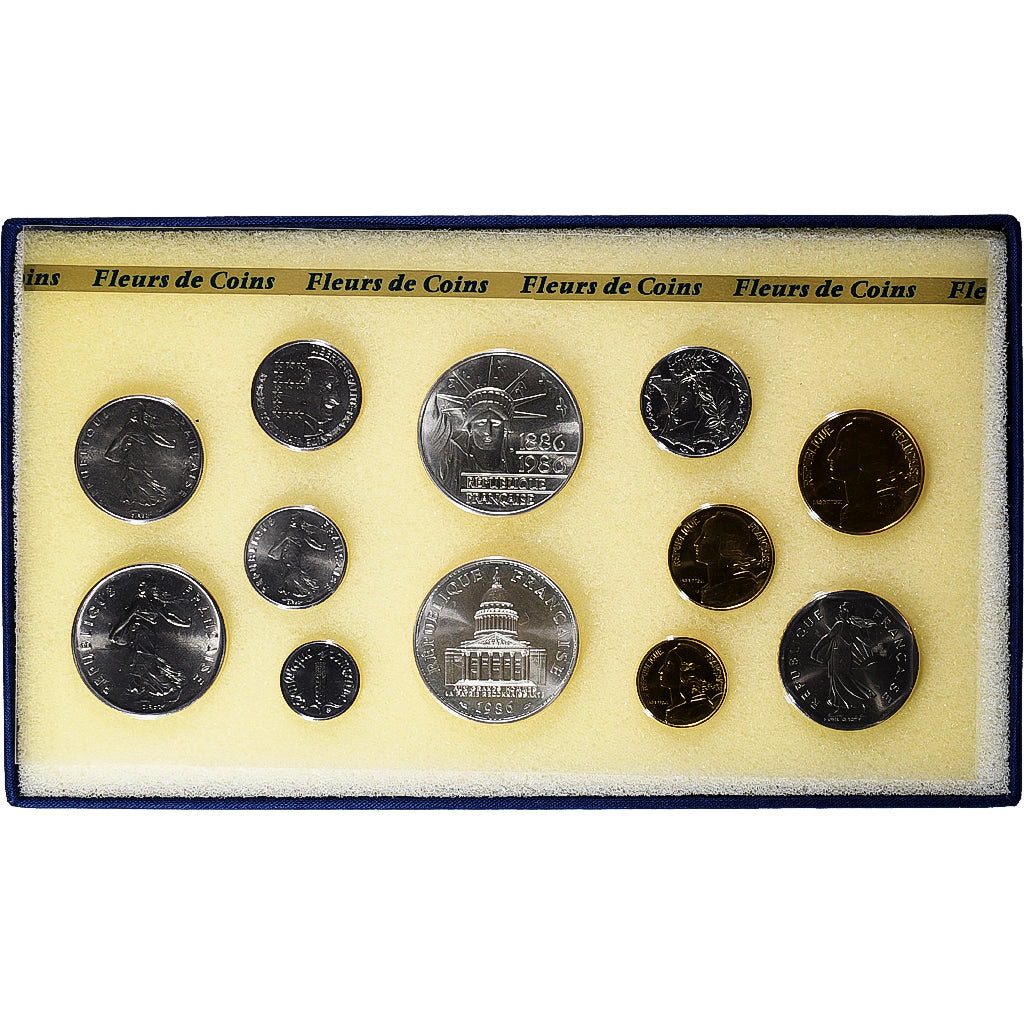 France, Coffret 1 c. à 100 frs., 1986, MDP, série FDC, FDC