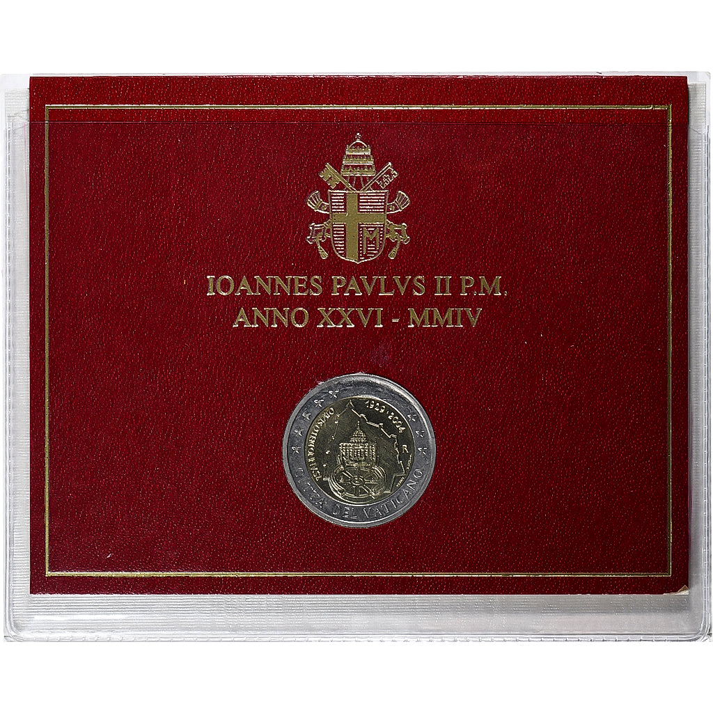 Vatican, John Paul II, 2 Euro, Foundation of the Vatican, 75th Anniversary