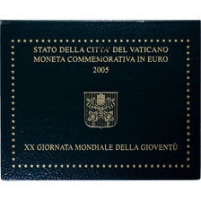 Vatican, Benedict XVI, 2 Euro, 20th World Youth Day, 2005, Rome, Bimétallique