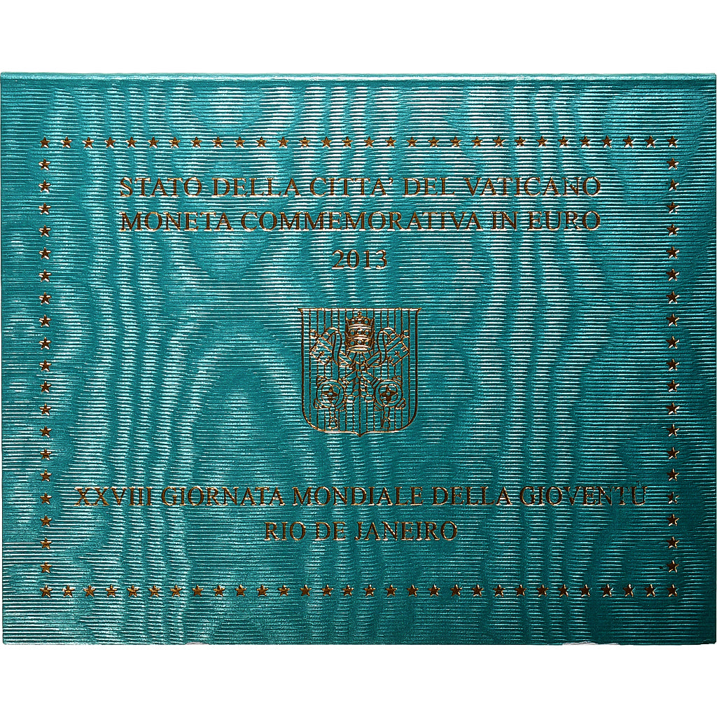 Watykan, Francis, 2 Euro, 28th World Youth Day, BU, 2013, Rome, Bimetaliczny