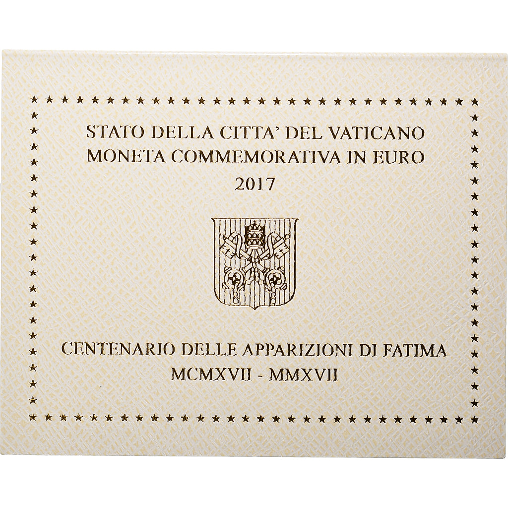 Vaticano, Francis, 2 Euro, Centenary of the Fatima apparitions, BU, 2017, Rome