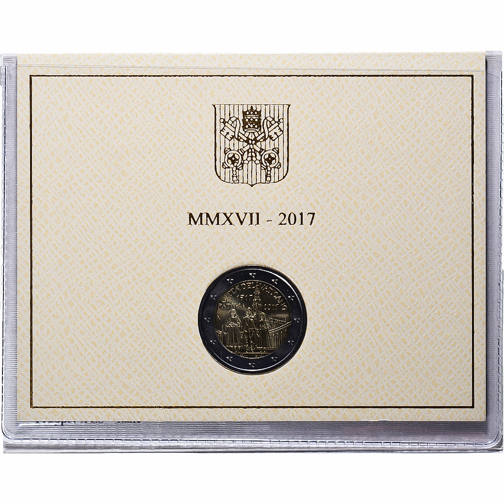 Vaticano, Francis, 2 Euro, Centenary of the Fatima apparitions, BU, 2017, Rome