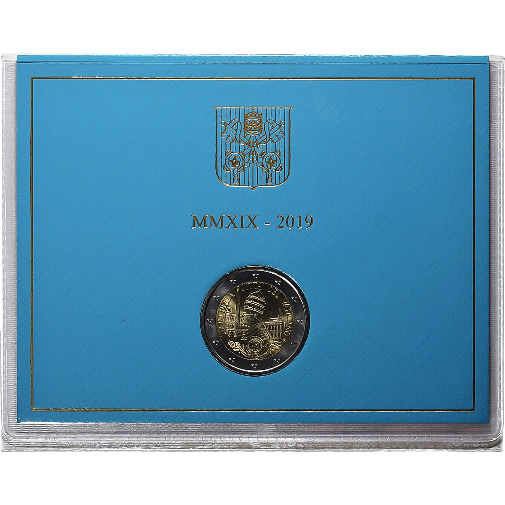 Vatican, Francis, 2 Euro, Foundation of the Vatican, 90th Anniversary, BU, 2019