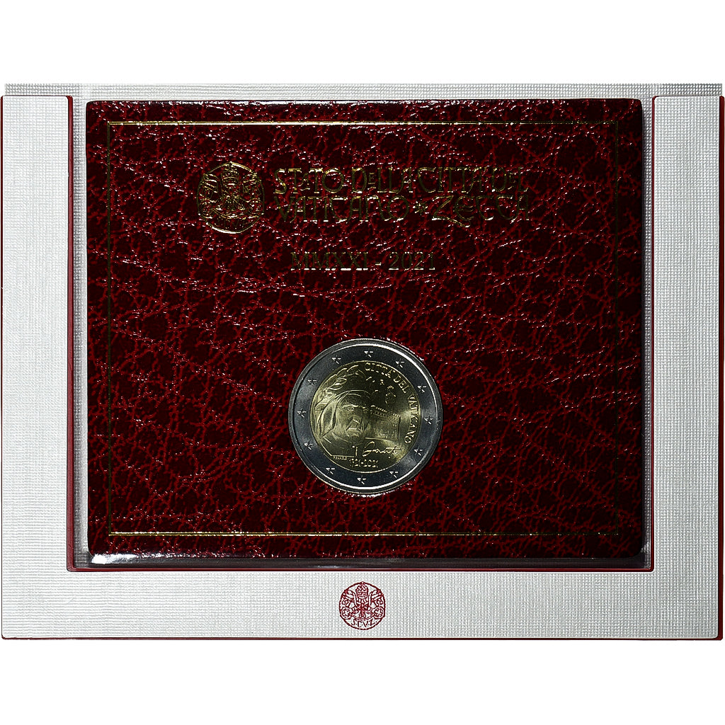 Vatican, Francis, 2 Euro, 700th Anniversary of the Death of Dante Alighieri, BU