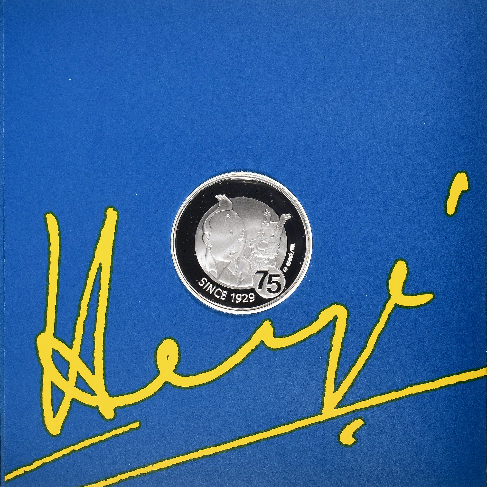 Belgium, 10 Euro, Tintin, 75e anniversaire, Proof, 2004, Brussels, Silver