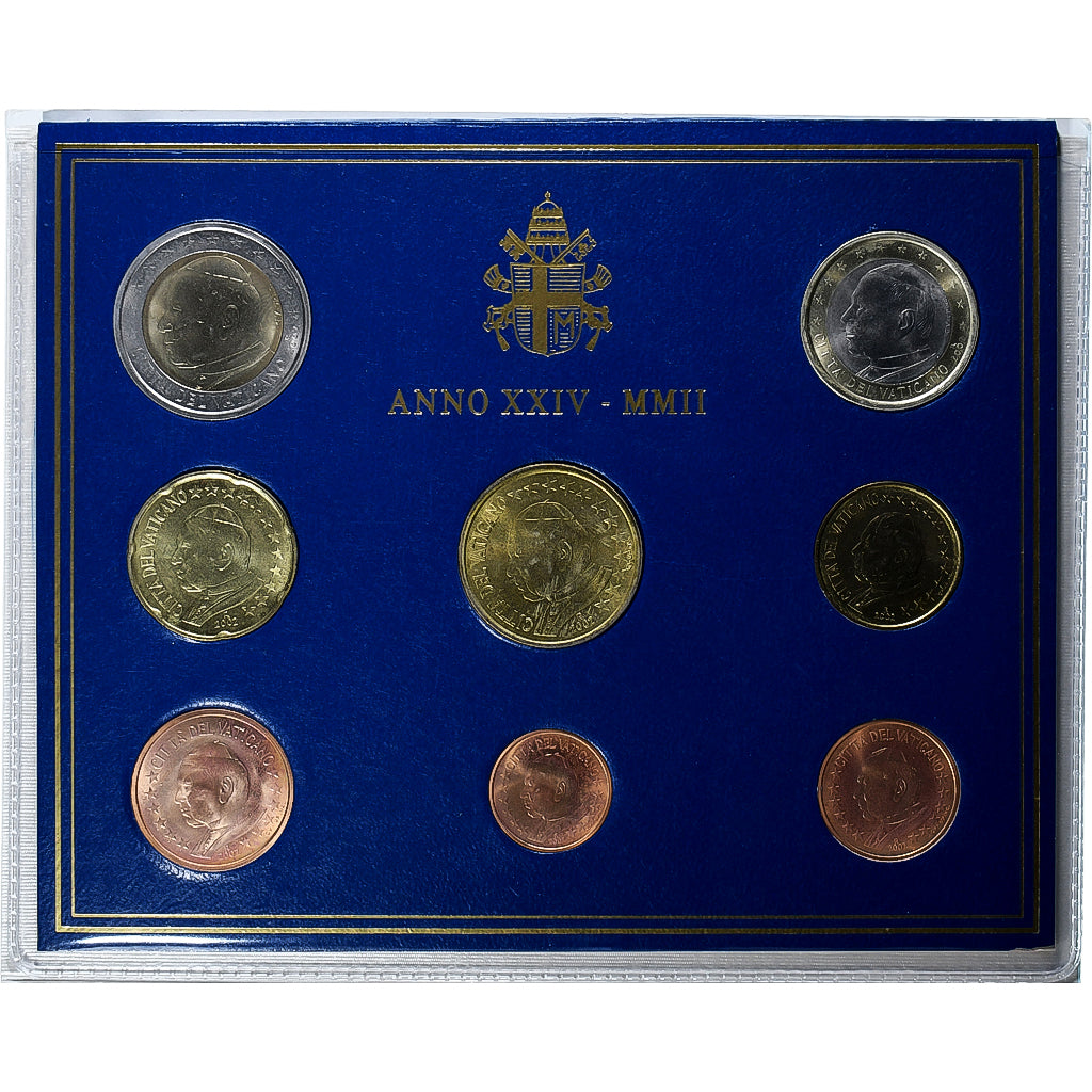 Vaticaanstad, John Paul II, Set 1 ct. - 2 Euro, BU, 2002 (Anno XXIV), Rome