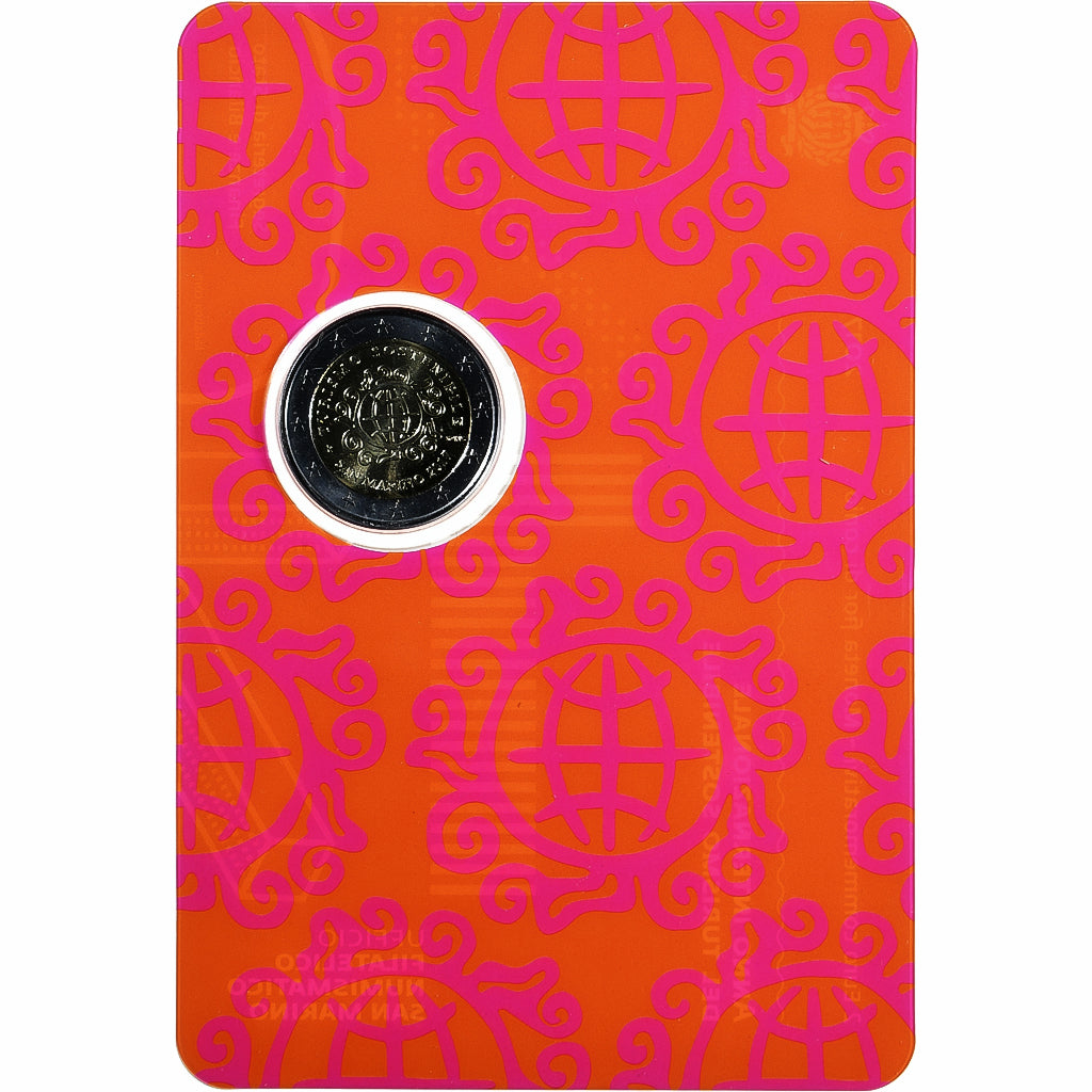 San Marino, 2 Euro, International Year of Sustainable Tourism, Coin card.FDC