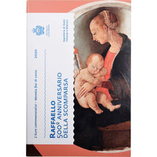Saint Marin , 2 Euro, 500 ans de la mort de Raphaël, Coin card.FDC, 2020, Rome